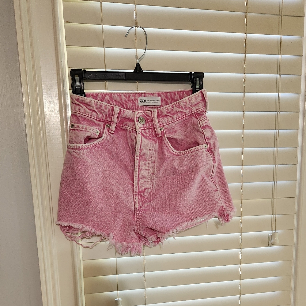 Zara Pink Jean Shorts